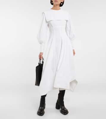 Asymmetric linen midi dress | Jil Sander