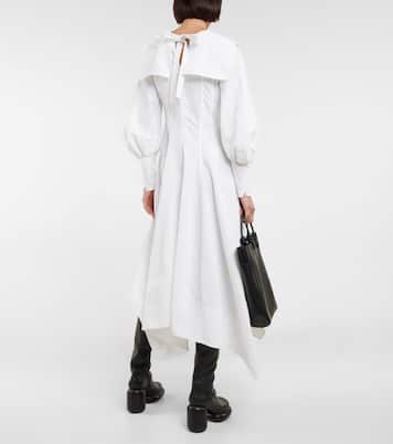 Asymmetric linen midi dress | Jil Sander