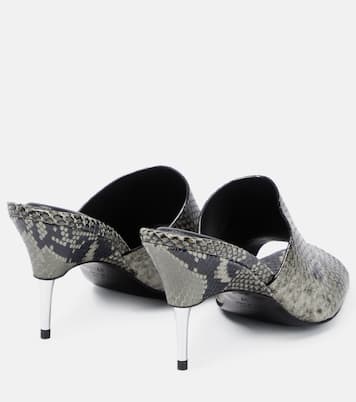 Snake-effect leather mules | Peter Do