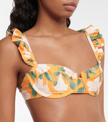 Besticktes Bikini-Oberteil Kiwi | Agua by Agua Bendita