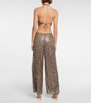 Netquins sequined halterneck top | Oséree