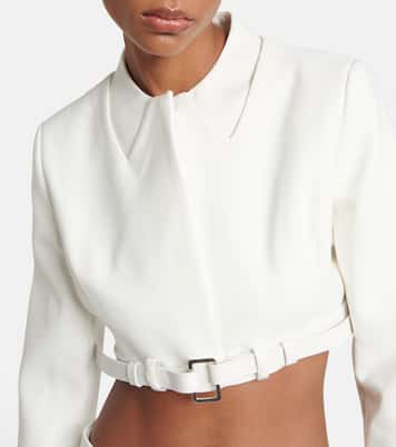 Trompe l'oeil cropped jacket | Coperni