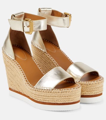 Sandali espadrillas Glyn in pelle con zeppa | See By Chloé