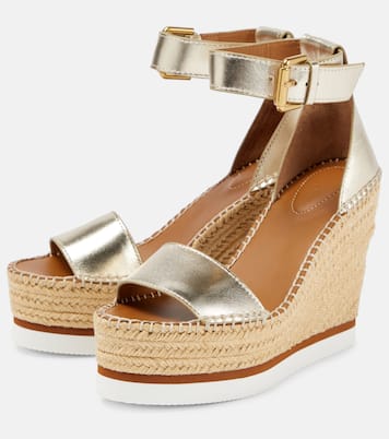 Sandali espadrillas Glyn in pelle con zeppa | See By Chloé