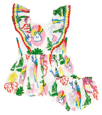 Baby - Abito in cotone e culottes con stampa | Stella McCartney Kids