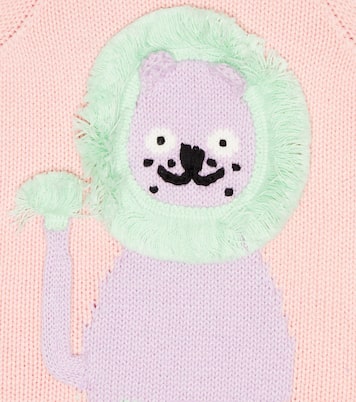 Baby appliqué cotton and wool bodysuit | Stella McCartney Kids