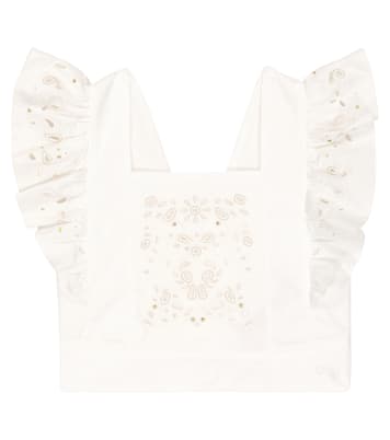 Top in cotone con ricamo | Chloé Kids