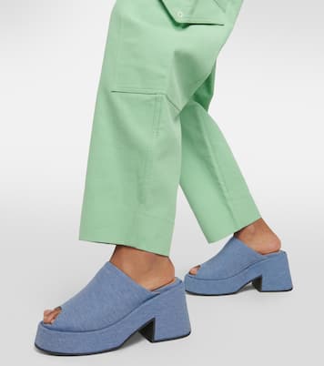 Platform denim mules | Ganni