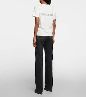T-shirt in cotone con logo | Saint Laurent
