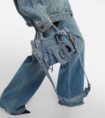 Schultertasche Neo Cagole XS aus Denim | Balenciaga