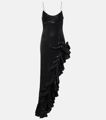 Ruffled asymmetrical midi dress | Alessandra Rich