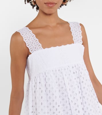 Cotton broderie anglaise minidress | Tory Burch