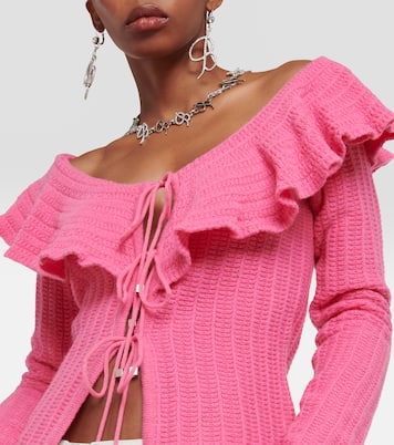 Ruffle-trimmed wool top | Blumarine