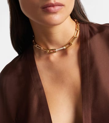 Collier Identity en or jaune 18 ct et diamants | Robinson Pelham