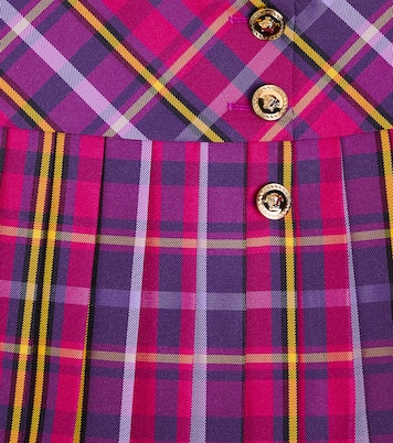 Tartan pleated skirt | Versace Kids