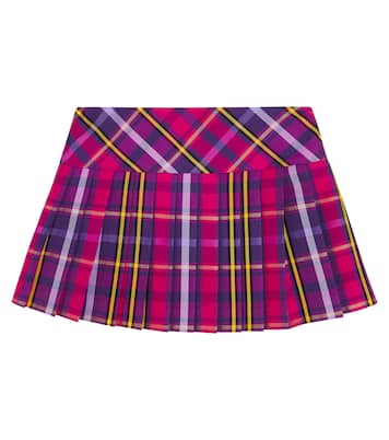 Tartan pleated skirt | Versace Kids