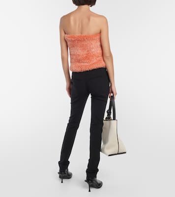 Faux shearling bandeau top | JW Anderson