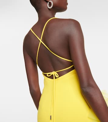 Ruffled wool crepe midi dress | David Koma