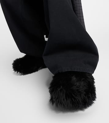 x Crocs – Mules en fourrure synthétique | Balenciaga