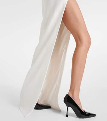 Robe longue en crêpe à ornements | David Koma