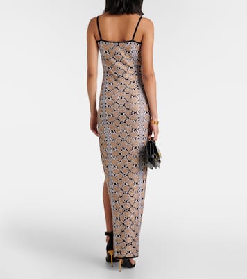 Snake-print maxi dress | Balmain