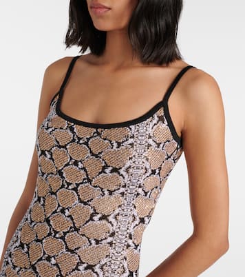 Snake-print maxi dress | Balmain