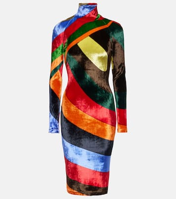 Vestido corto Iride de terciopelo | Pucci