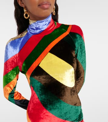 Vestido corto Iride de terciopelo | Pucci