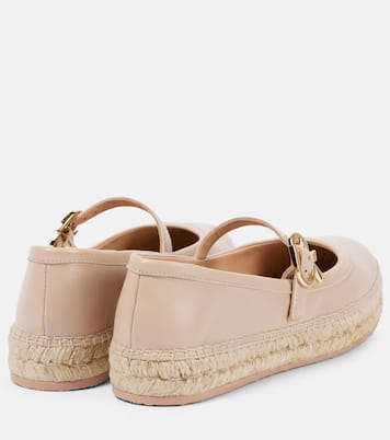 Ballerine espadrillas in pelle e rafia | Gianvito Rossi
