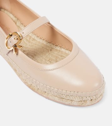 Ballerine espadrillas in pelle e rafia | Gianvito Rossi