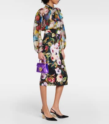 Blusa in chiffon di seta a fiori | Dolce&Gabbana