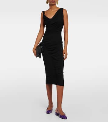 Vestido midi Fifi de jersey | Velvet