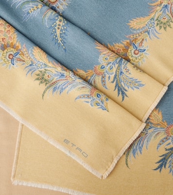 Printed wool twill blanket | Etro