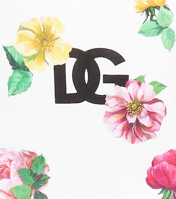Bébé – T-shirt DG en coton à fleurs | Dolce&Gabbana Kids