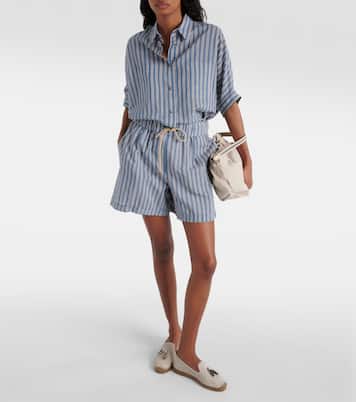 Espadrilles Monili en daim à ornements | Brunello Cucinelli