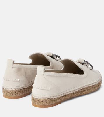 Espadrilles Monili en daim à ornements | Brunello Cucinelli
