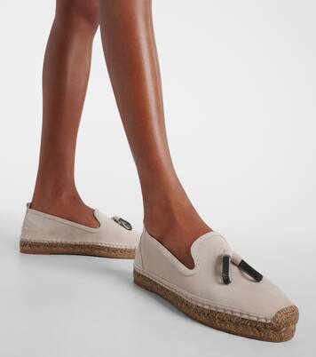 Espadrilles Monili en daim à ornements | Brunello Cucinelli