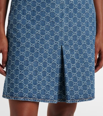 Gonna di jeans in jacquard GG | Gucci