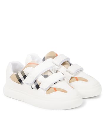 Baskets en cuir à carreaux | Burberry Kids
