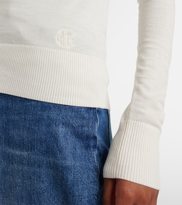 Semi-sheer wool turtleneck top | Chloé