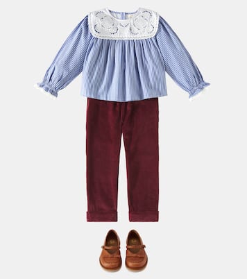 Top Henriette in cotone con pizzo | Louise Misha