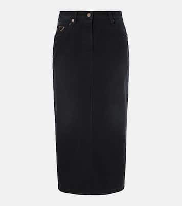 Falda midi de denim | Prada