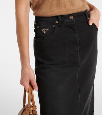 Falda midi de denim | Prada