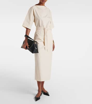 Jupe midi en coton | Toteme
