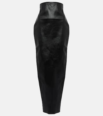 Gonna lunga in misto cotone rivestito | Rick Owens