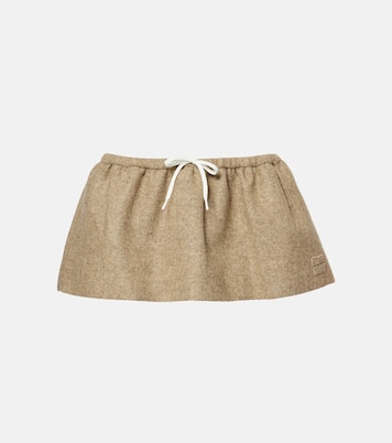 Virgin wool miniskirt | Miu Miu