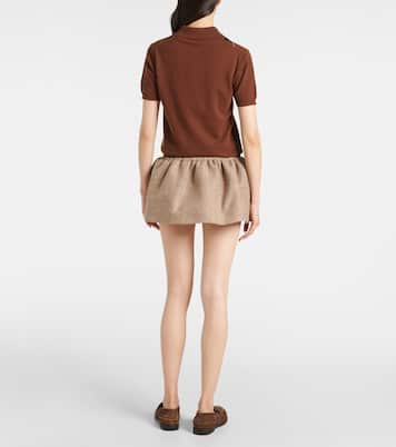 Virgin wool miniskirt | Miu Miu