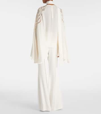 Blusa in georgette con pizzo | Elie Saab