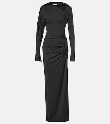 Abito lungo asimmetrico con balze | Victoria Beckham