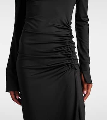 Abito lungo asimmetrico con balze | Victoria Beckham